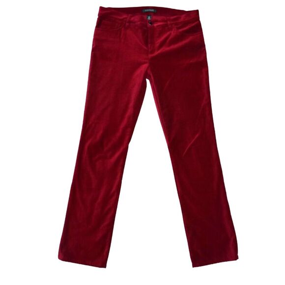 Lauren Ralph Lauren Pants - Lauren Ralph Lauren VTG 90s Bright Red Pant Sz 10 Velvety Soft Boot Cut Mid Rise